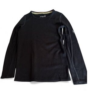 Smartwool Kids Classic Black Crewneck Sweater, Size M, Merino wool 250